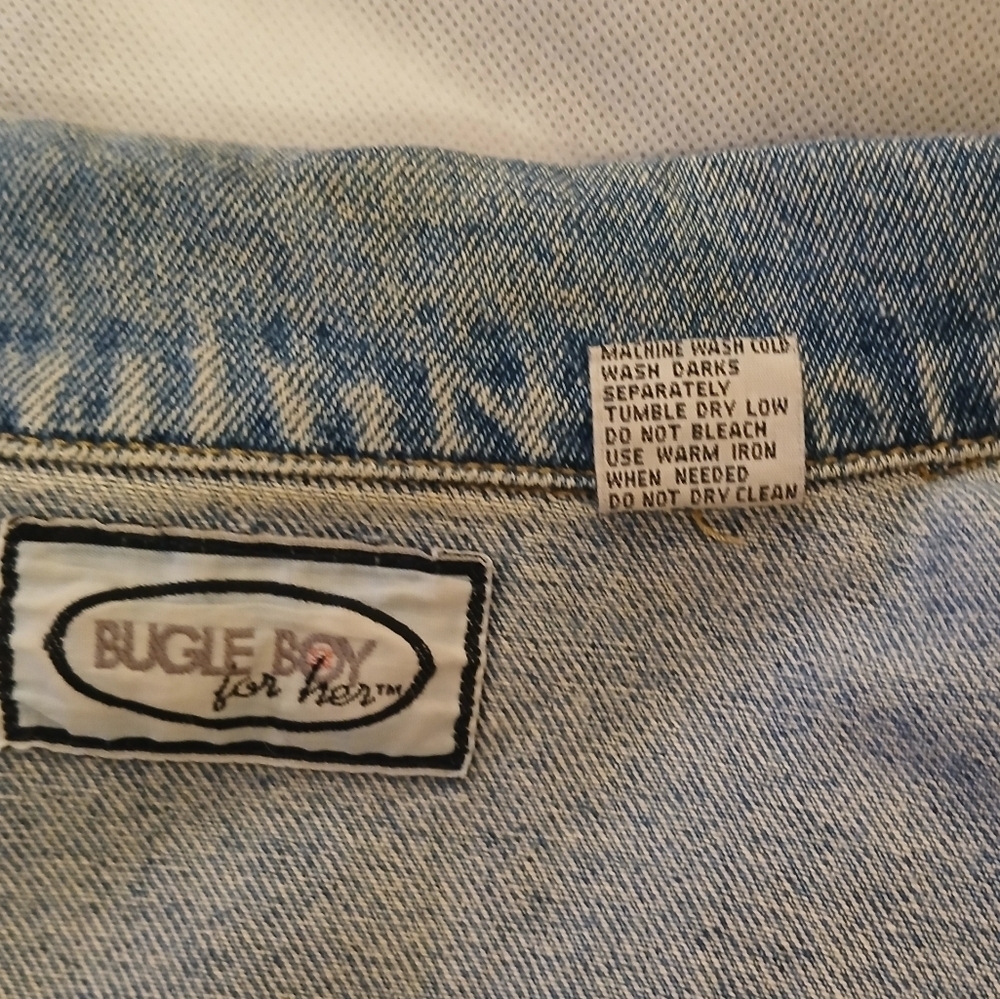 Bugle BOY Medium Wash Jean Jacket size L - Picture 7 of 7
